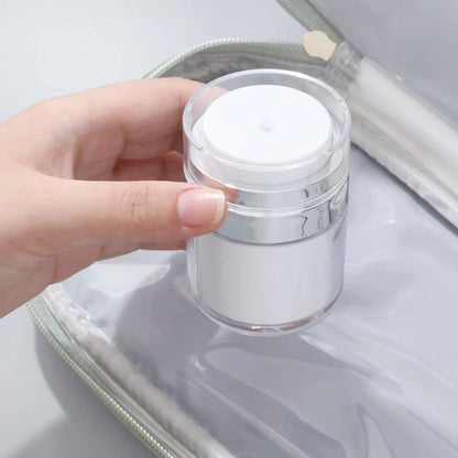 15/30/50ml Airless Pump Jar – Vacuum Press Bottle for Moisturizer, Lotion & Serum Dispensing