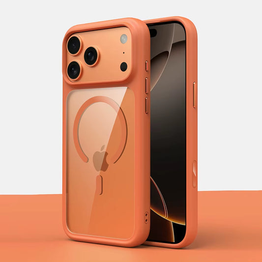 Luxury Matte MagSafe Case for iPhone 17 Series – Sleek, Skin Feel, Shockproof with Metal Accents