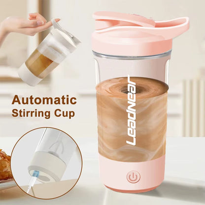USB Rechargeable Self-Stirring Shaker Cup – Portable Mixer for Protein & Meal Replacement Shakes, Leakproof & Travel-Friendly
